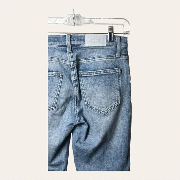 Women’s ANTHROPOLOGIE PISTOLA STRAIGHT LEG DENIM JEANS SIZE 25 LIGHT WASH COLOR - Picture 7 of 9
